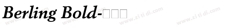 Berling Bold字体转换
